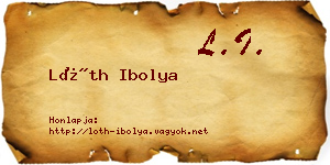 Lóth Ibolya névjegykártya