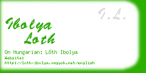ibolya loth business card