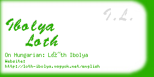 ibolya loth business card